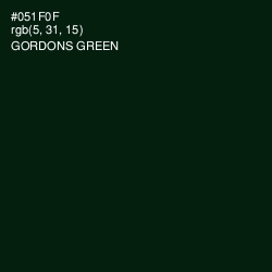 #051F0F - Gordons Green Color Image